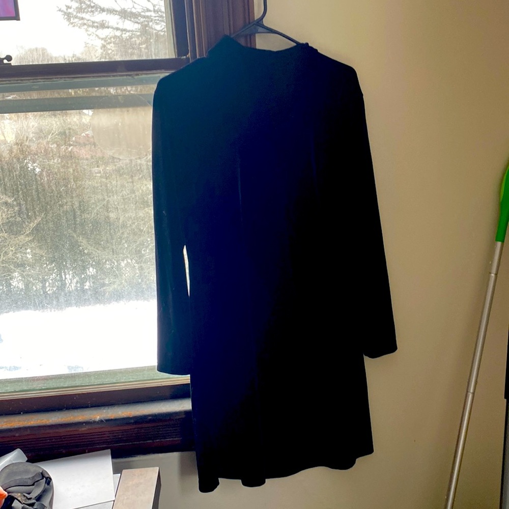 Vintage Black Velvet Low Turtleneck Dark Academia Core